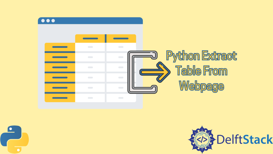 python-extract-table-from-webpage-delft-stack